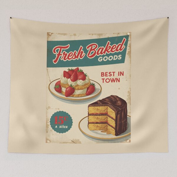 Item preview, Vintage Bakery Poster designed and sold by GoodOldVintage.