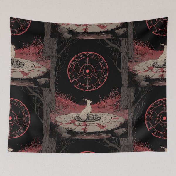 Item preview, Runic Stag Moon Altar - Pagan Runes designed and sold by bapupa.