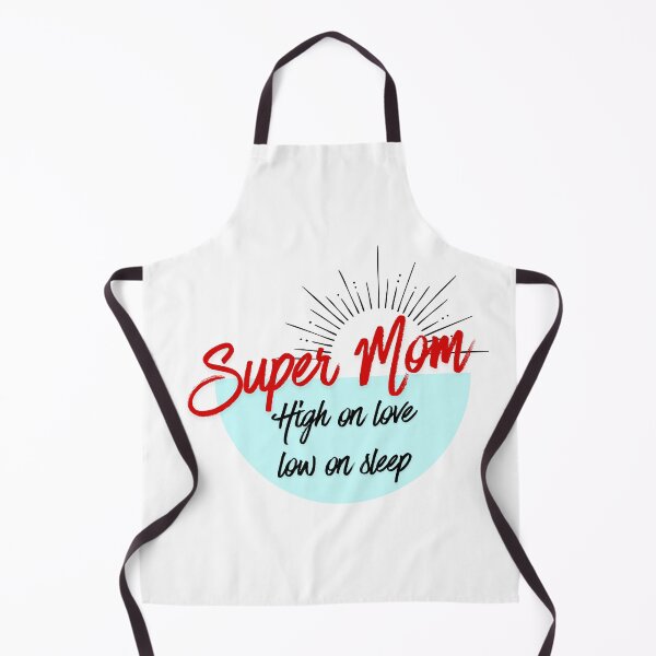 Item preview, Super Mom High On Love Low On Sleep Aesthetic Quote designed and sold by Atlasoloji.
