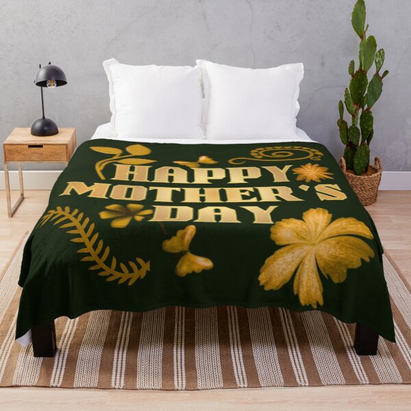 Item preview, Happy Mother’s Day Gold Floral Typography Elegant Mom Gift Vintage Style designed and sold by HopeAndHustle.