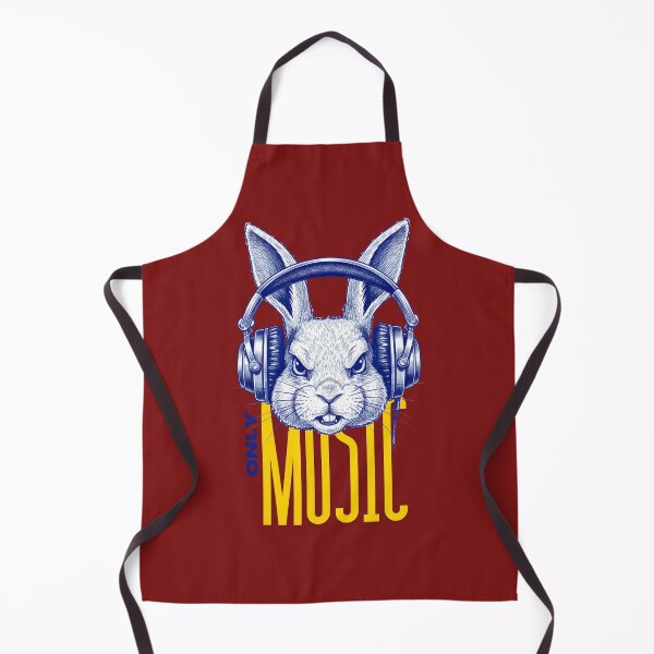 Item preview, Bad Bunny Music Lover - "Only Music" Retro Illustration designed and sold by infinitearte.