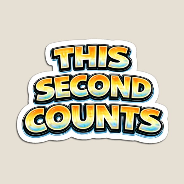 Item preview, This Second Counts – hand drawn childlike typography designed and sold by Mac Sketches.