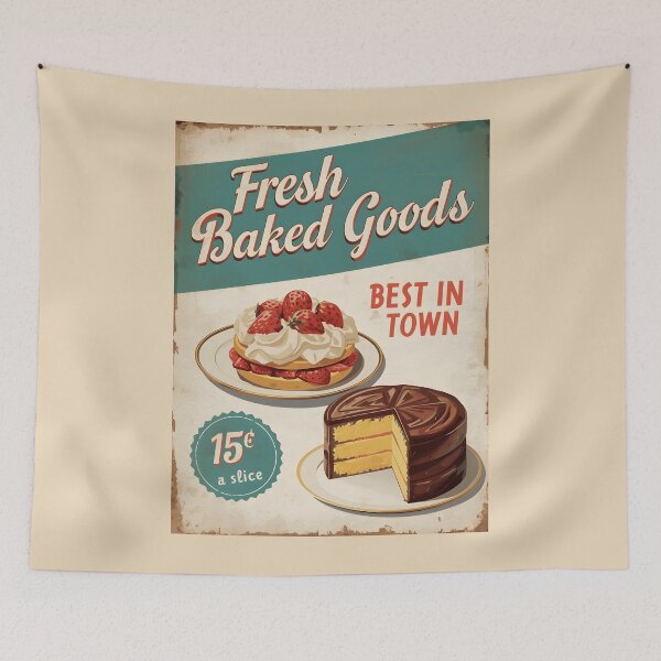 Item preview, Vintage Bakery Poster designed and sold by GoodOldVintage.