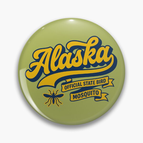 Item preview, Funny Alaska State Bird Mosquito Retro 70s Vintage Script Souvenir designed and sold by Cozy-Old-Pub.