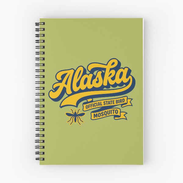 Item preview, Funny Alaska State Bird Mosquito Retro 70s Vintage Script Souvenir designed and sold by Cozy-Old-Pub.