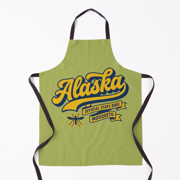 Item preview, Funny Alaska State Bird Mosquito Retro 70s Vintage Script Souvenir designed and sold by Cozy-Old-Pub.
