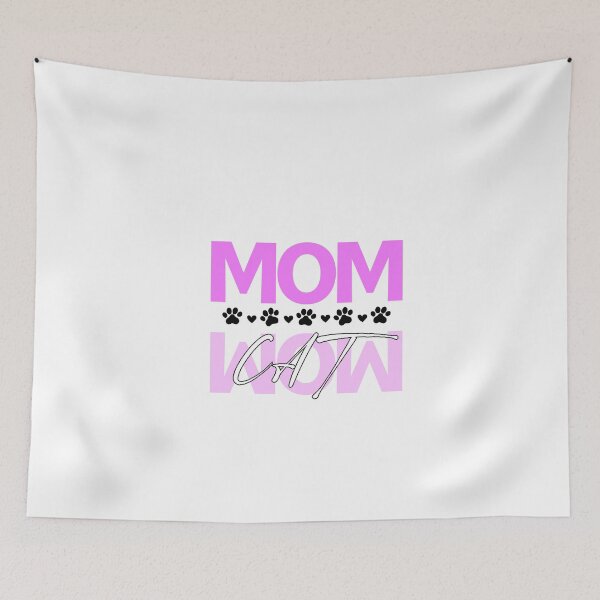 Item preview, Pink Cat Mom Aesthetic Typographic Quote designed and sold by Atlasoloji.