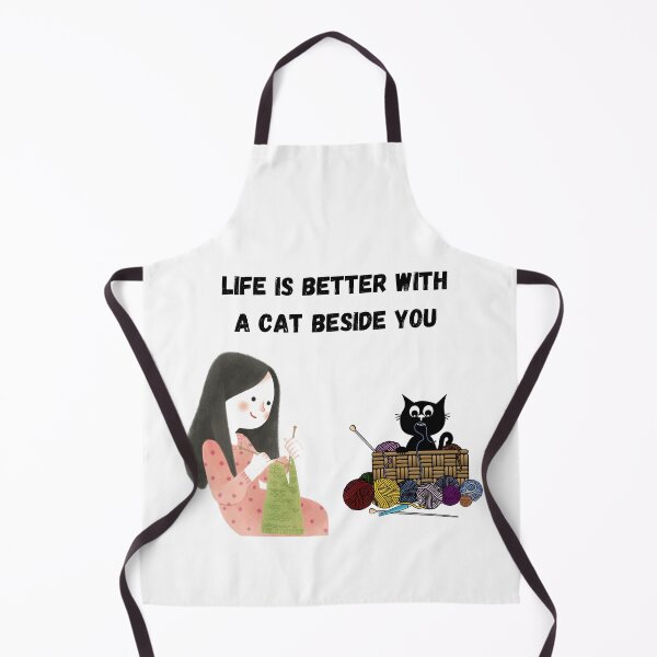 Item preview, Life is Better with a Cat and Crochet designed and sold by PeplumiArt.