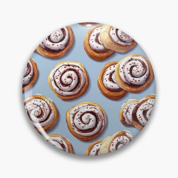 Item preview, Cinnamon Roll Pattern Sweet Bun Foodie Dessert designed and sold by NicolasGlowArt.