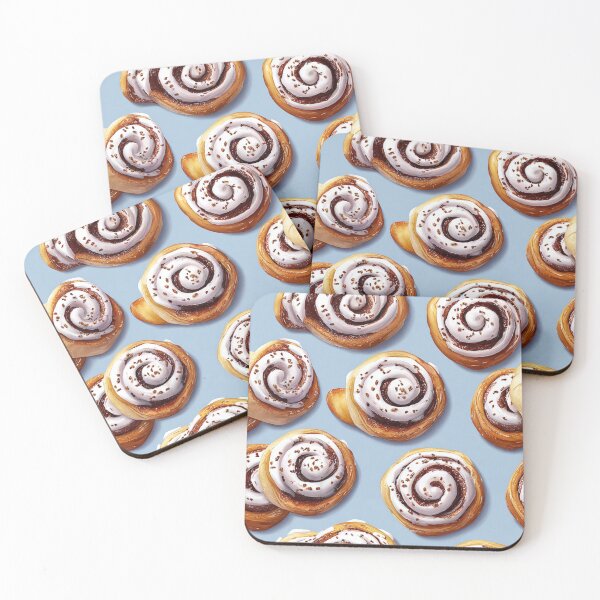 Item preview, Cinnamon Roll Pattern Sweet Bun Foodie Dessert designed and sold by NicolasGlowArt.
