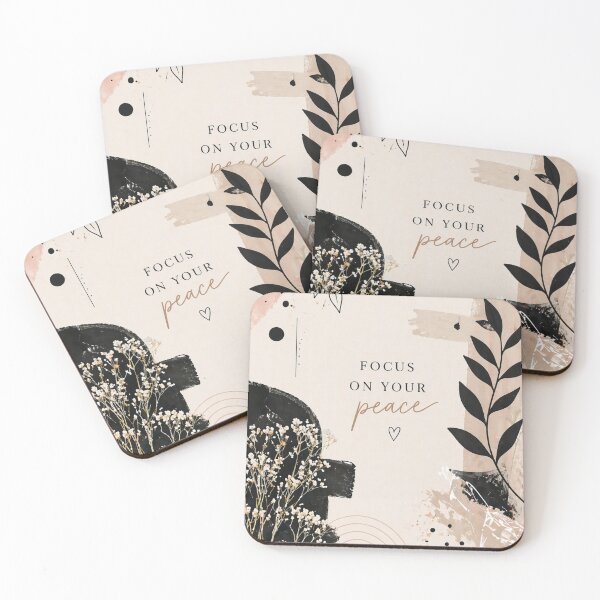 Item preview, Focus On Your Peace Phone Case Aesthetic Boho Minimal Design Neutral Abstract Art designed and sold by IconicDesignsXd.