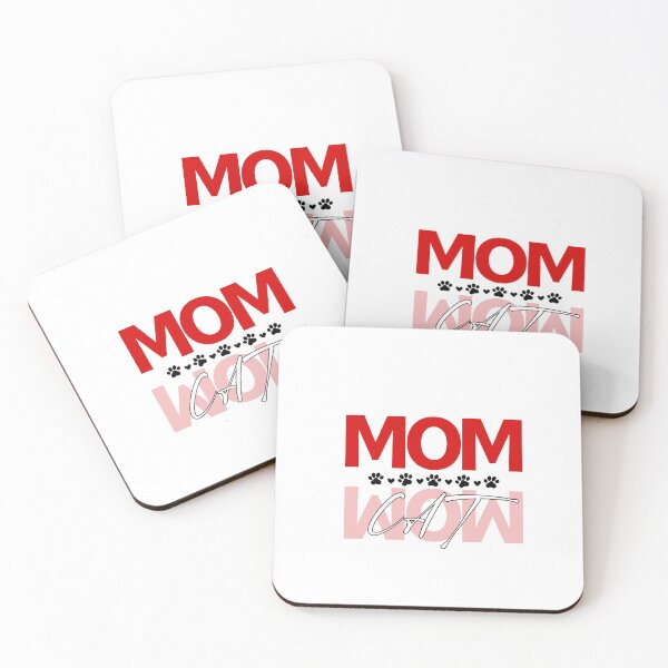 Item preview, Funny Cat Mom Red Typography Wordplay Art designed and sold by Atlasoloji.