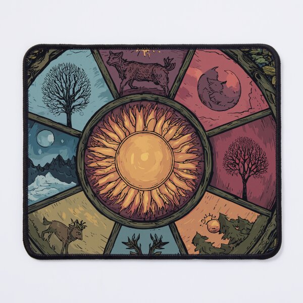 Item preview, Solar Sabbat Cycle Nature Wheel  designed and sold by bapupa.