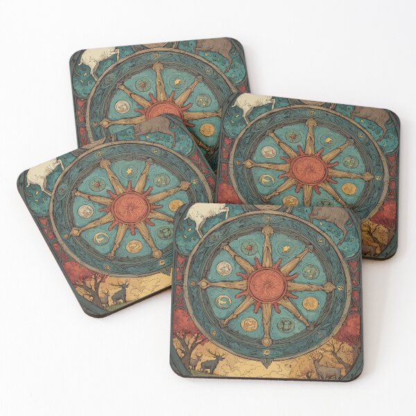 Item preview, Celestial Wheel Seasonal Stag Ritual designed and sold by bapupa.