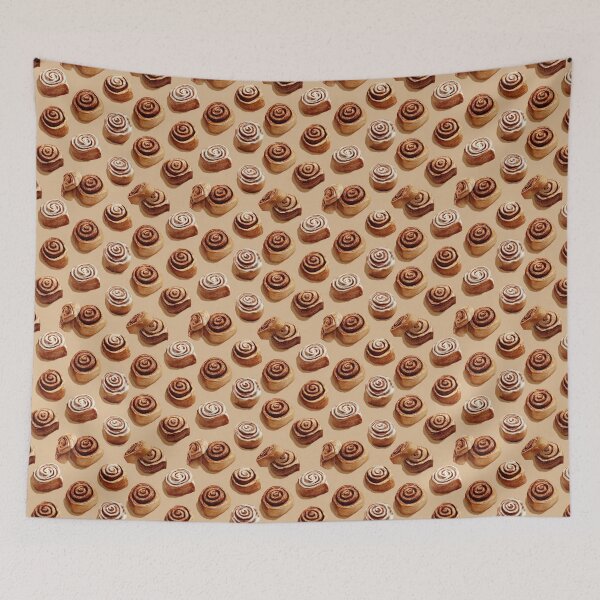 Item preview, Delicious Cinnamon Roll Pattern Sweet Treat Design designed and sold by NicolasGlowArt.