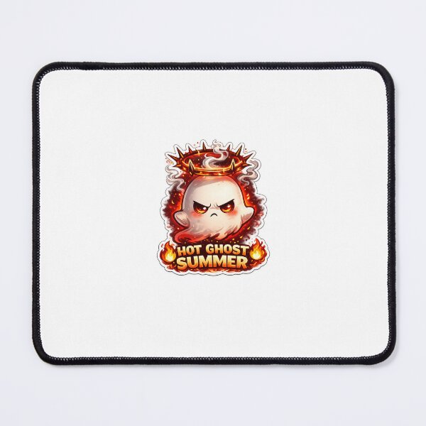 Item preview, HOT GHOST SUMMER – Kawaii Chibi Ghost with Fiery Attitude designed and sold by SparkVault.
