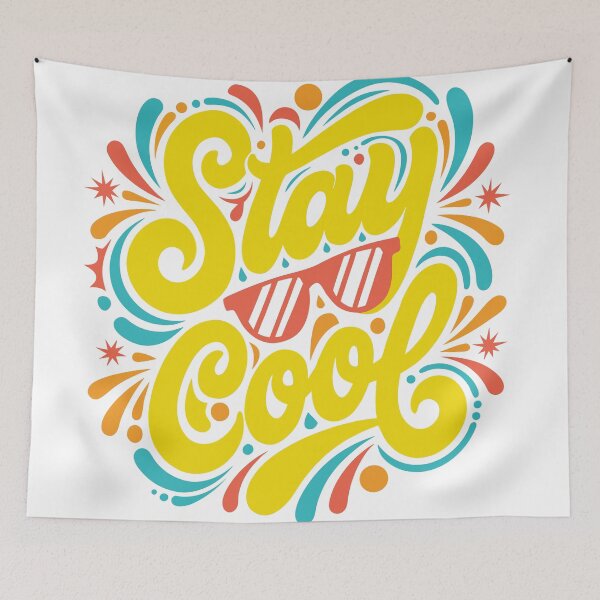 Item preview, Stay Cool Retro Typography Summer Vibes designed and sold by Print culturee.