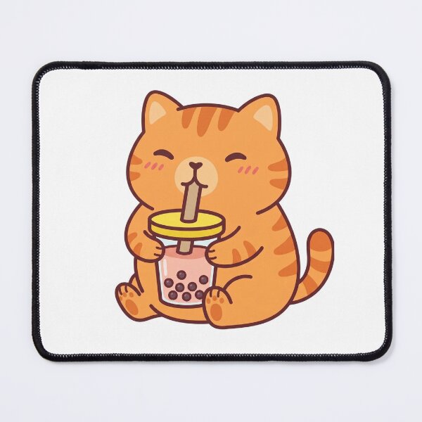 Item preview, BobaCat This cute cat loves boba sticker designed and sold by ParryStickers.