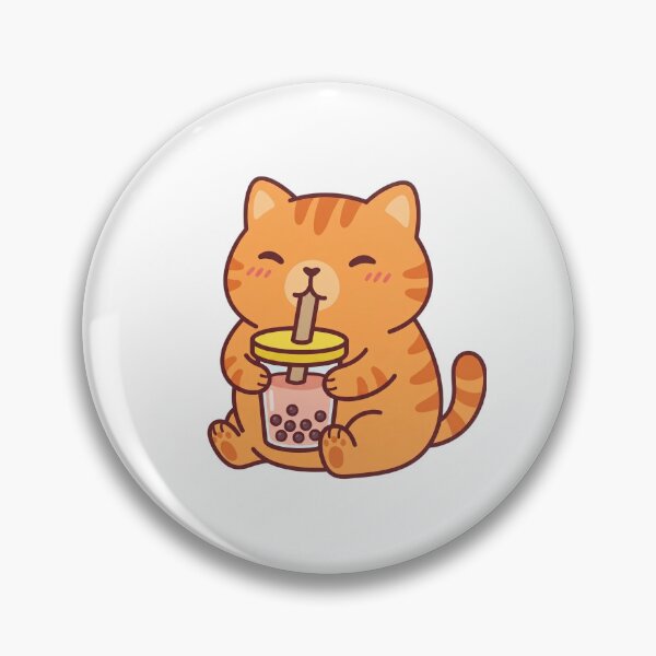 Item preview, BobaCat This cute cat loves boba sticker designed and sold by ParryStickers.