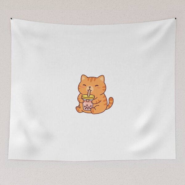 Item preview, BobaCat This cute cat loves boba sticker designed and sold by ParryStickers.