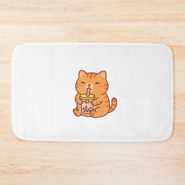 Item preview, BobaCat This cute cat loves boba sticker designed and sold by ParryStickers.