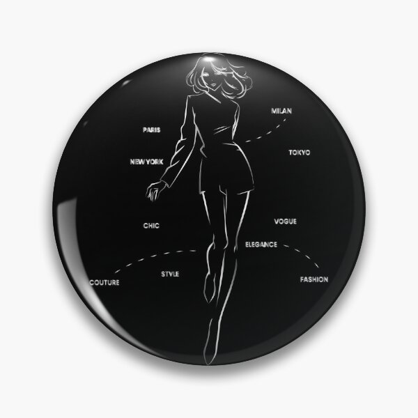 Item preview, Silver Avant-Garde Fashion Silhouette: Gothic Chic Runway designed and sold by MalisoStickers.
