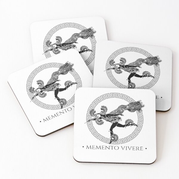 Item preview, Memento Vivere Latin Quote Mythical Figure designed and sold by Rehnair.