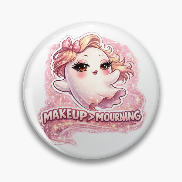 Item preview, MAKEUP > MOURNING – Sassy Glam Ghost with Pink Aura Glitter Design designed and sold by SparkVault.