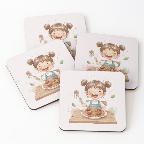 Item preview, Cute Spaghetti Girl Illustration | Kawaii Food Lover Cartoon designed and sold by Y-MOONSTAR.