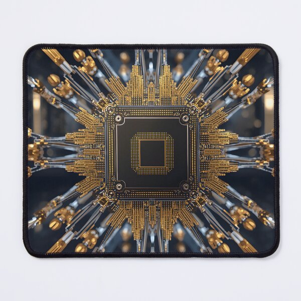 Item preview, Quantum Heart - Gold & Silver Circuitry Abstract designed and sold by Art-Ulas.