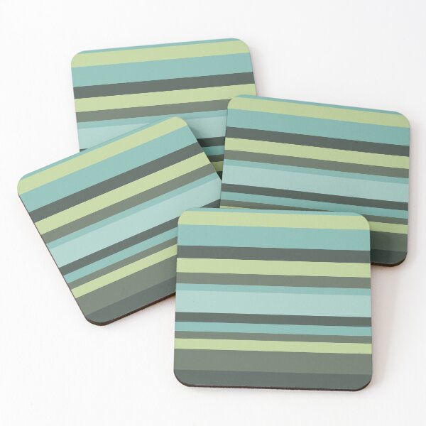 Item preview, Striped Pattern in Cool Greens and Blues designed and sold by ChantellaGF.