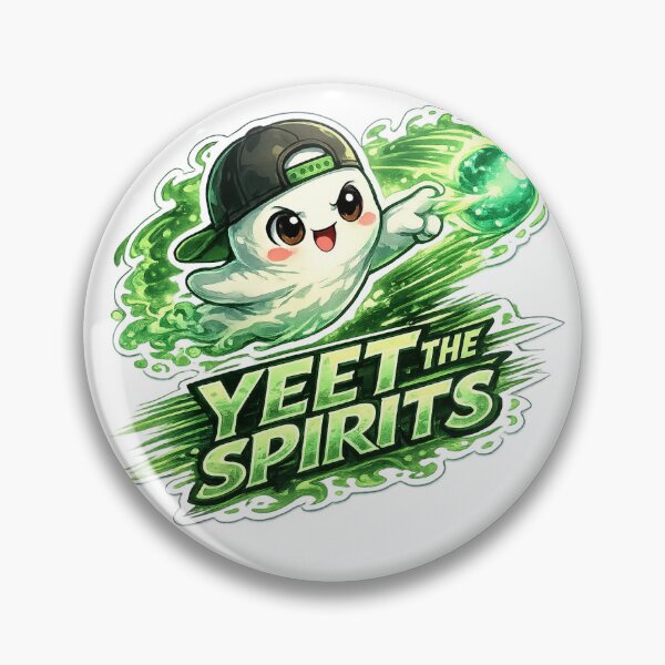 Item preview, YEET THE SPIRITS – Chibi Ghost Throwing Spectral Orb Streetwear Design designed and sold by SparkVault.