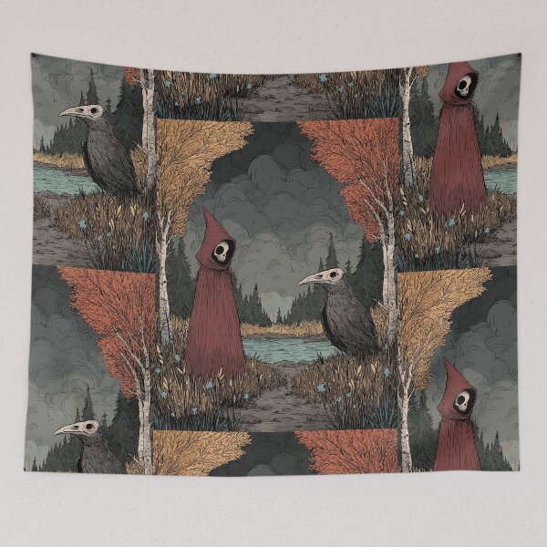 Item preview, Cloaked Spirit Crow Familiar - Wiccan Art designed and sold by bapupa.