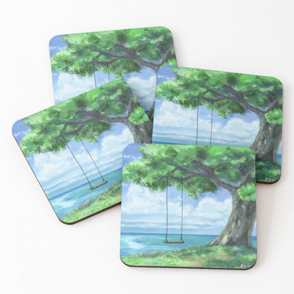 Item preview, Seaside Dream Swing Under a Sunlit Tree designed and sold by hopenoli_art.