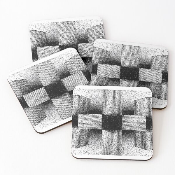 Item preview, 047-002 Crisp Gallery White And Deep Carbon Blacks, Image 2 of 3 designed and sold by nikoart001.