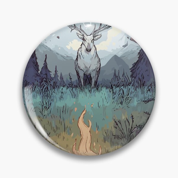 Item preview, White Stag Ritual Fire - Wiccan Art designed and sold by bapupa.