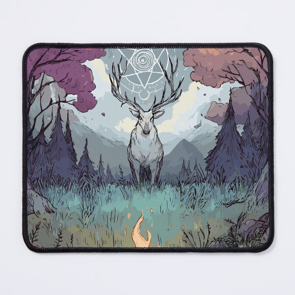 Item preview, White Stag Ritual Fire - Wiccan Art designed and sold by bapupa.