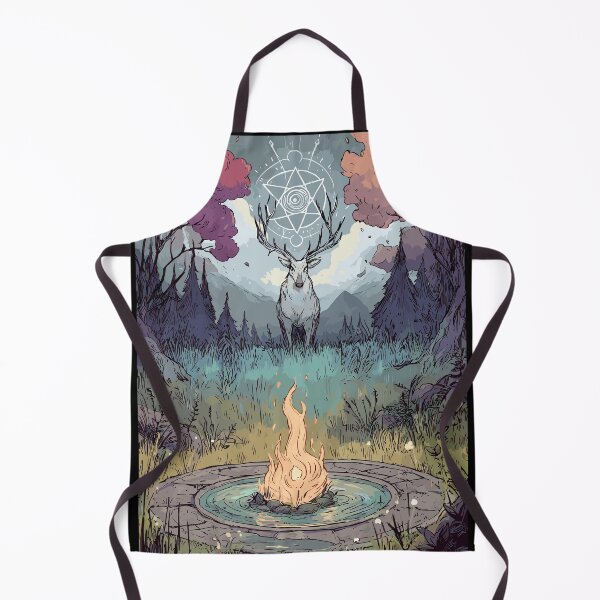 Item preview, White Stag Ritual Fire - Wiccan Art designed and sold by bapupa.