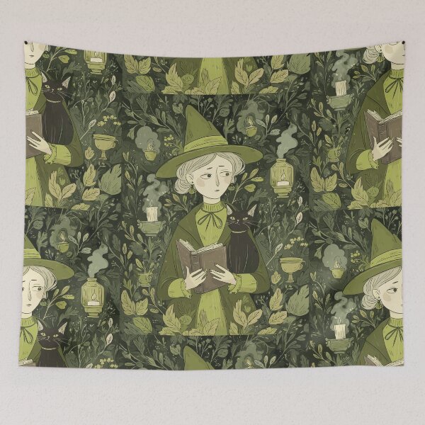 Item preview, Green Witch Herbal Grimoire - Wiccan Art designed and sold by bapupa.