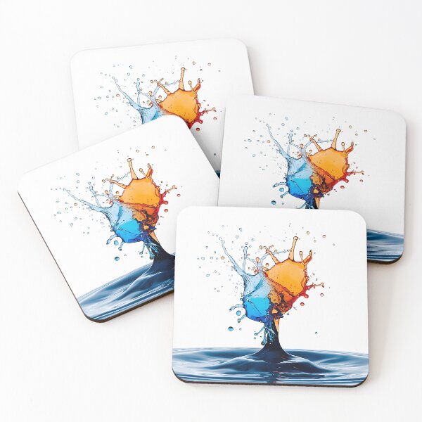 Item preview, Electric Pulse - Blue and Orange Liquid Collision designed and sold by Art-Ulas.