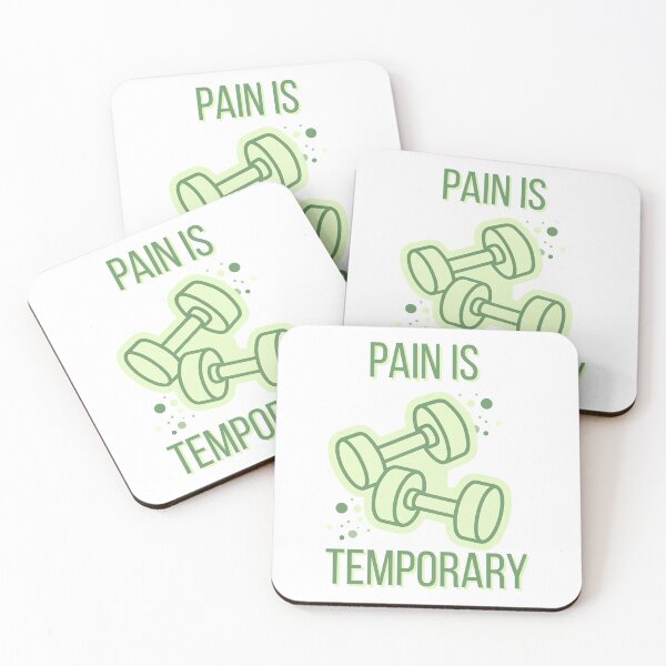 Item preview, Pain is Temporary Motivational Gym quote designed and sold by Rehnair.