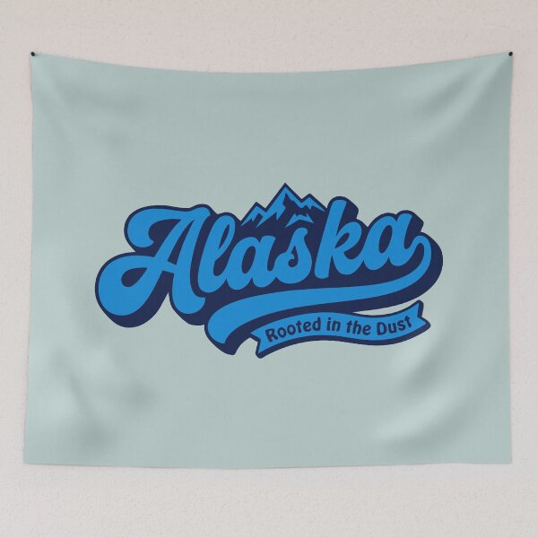 Item preview, Alaska Rooted in the Dust Retro 70s Script Mountain Peak Vintage Aesthetic designed and sold by Cozy-Old-Pub.