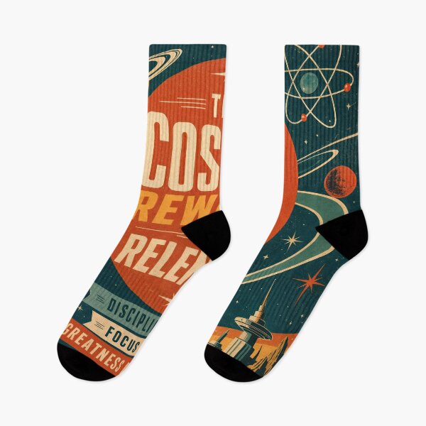 Item preview, The Cosmos Rewards the Relentless — Vintage Sci-Fi Motivation designed and sold by ForeverPrintsOK.