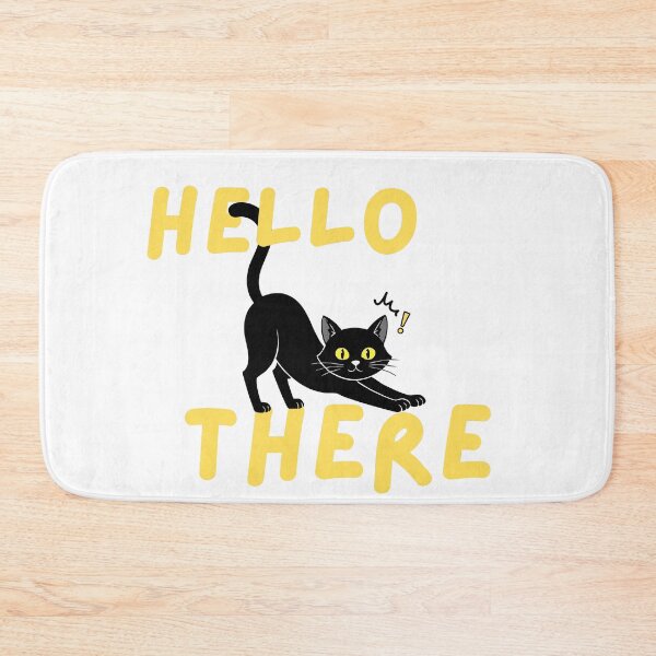 Item preview, Hello There Stretching Black Cat designed and sold by Rehnair.