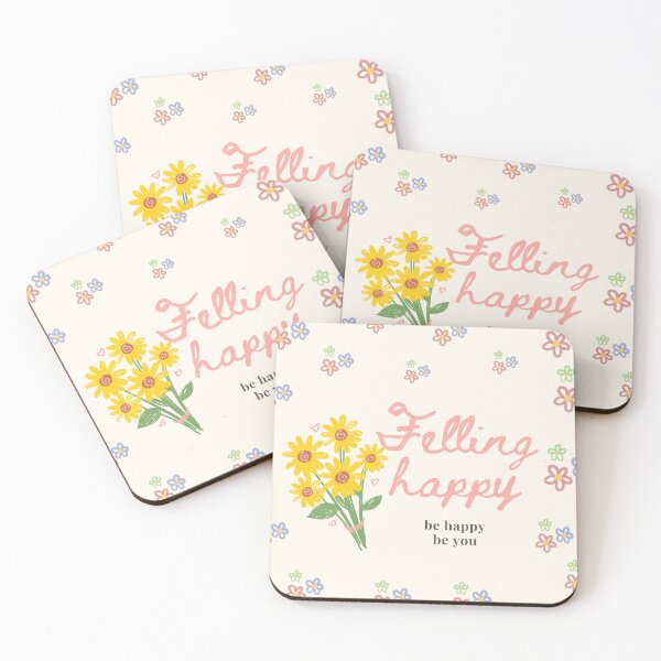 Item preview, Feeling Happy - Be Happy Be You | Minimalist Positive Quote designed and sold by Moodmercher.