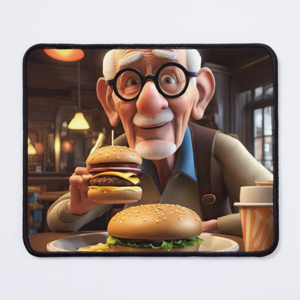 Item preview, Old Man taking time out for a Burger designed and sold by Colin Bentham.