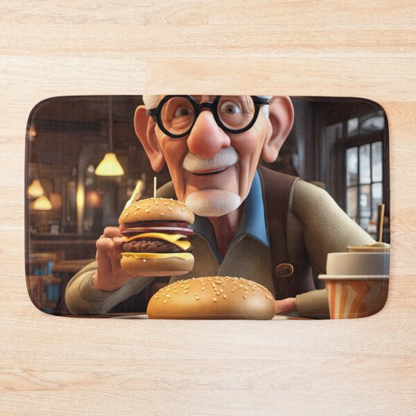 Item preview, Old Man taking time out for a Burger designed and sold by Colin Bentham.