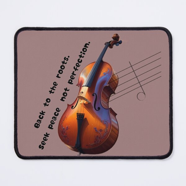 Item preview, Vintage Cello Art with Inspirational Quote" veya "Classical Music Violin Aesthetic Back to the Roots designed and sold by SahmatArt.