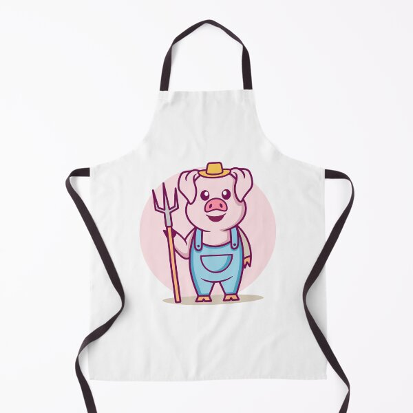 Item preview, Cute Farmer Pig with Pitchfork designed and sold by mstkaru.