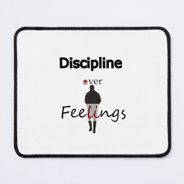 Item preview, Discipline Over Feelings – Hardcore Gym Motivation Typography designed and sold by Shadryx.